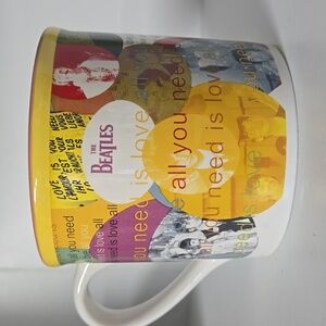 ❤️ THE BEATLES ALL YOU NEED IS LOVE MUG 2002 APPLE CORP MUSIC VALENTINE CERAMIC
